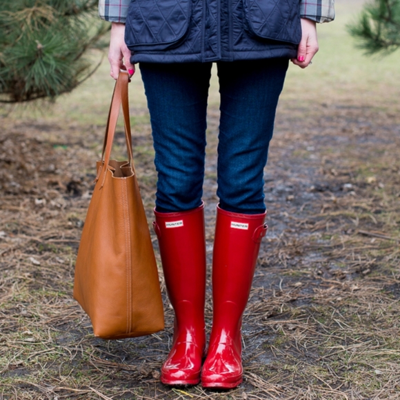 hunter military red boots